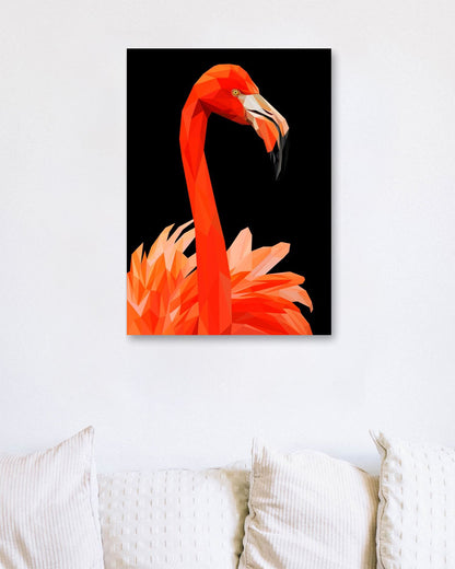 flamingo nursery animals poster - @Artnesia