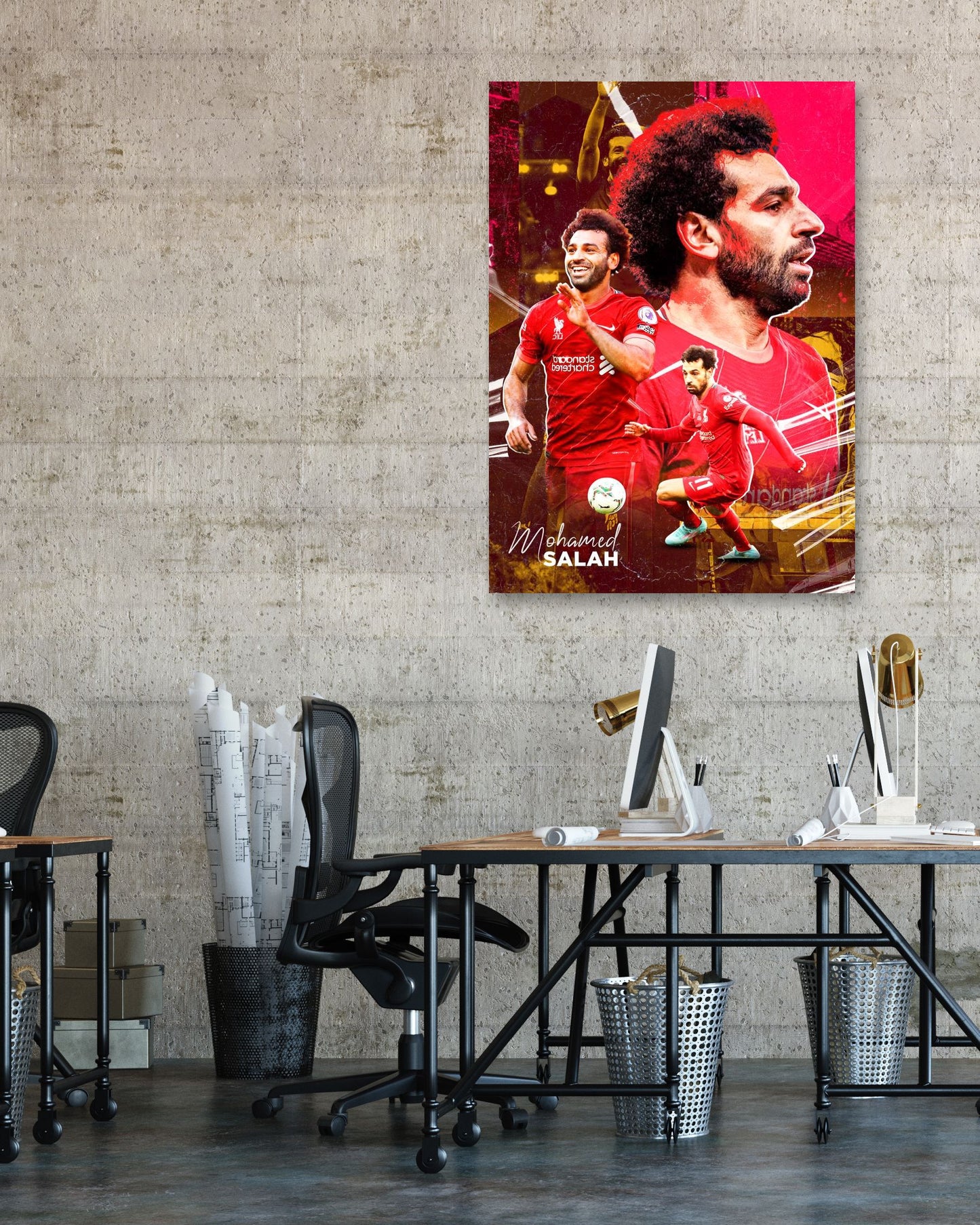 Mohamed Salah Liverpool Art - @ColorizeStudio