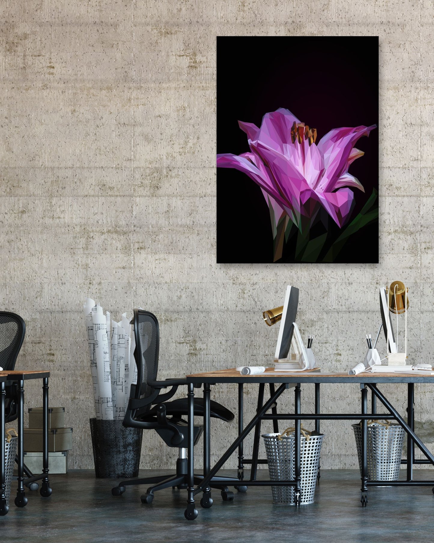 purple flower pop art - @Artnesia