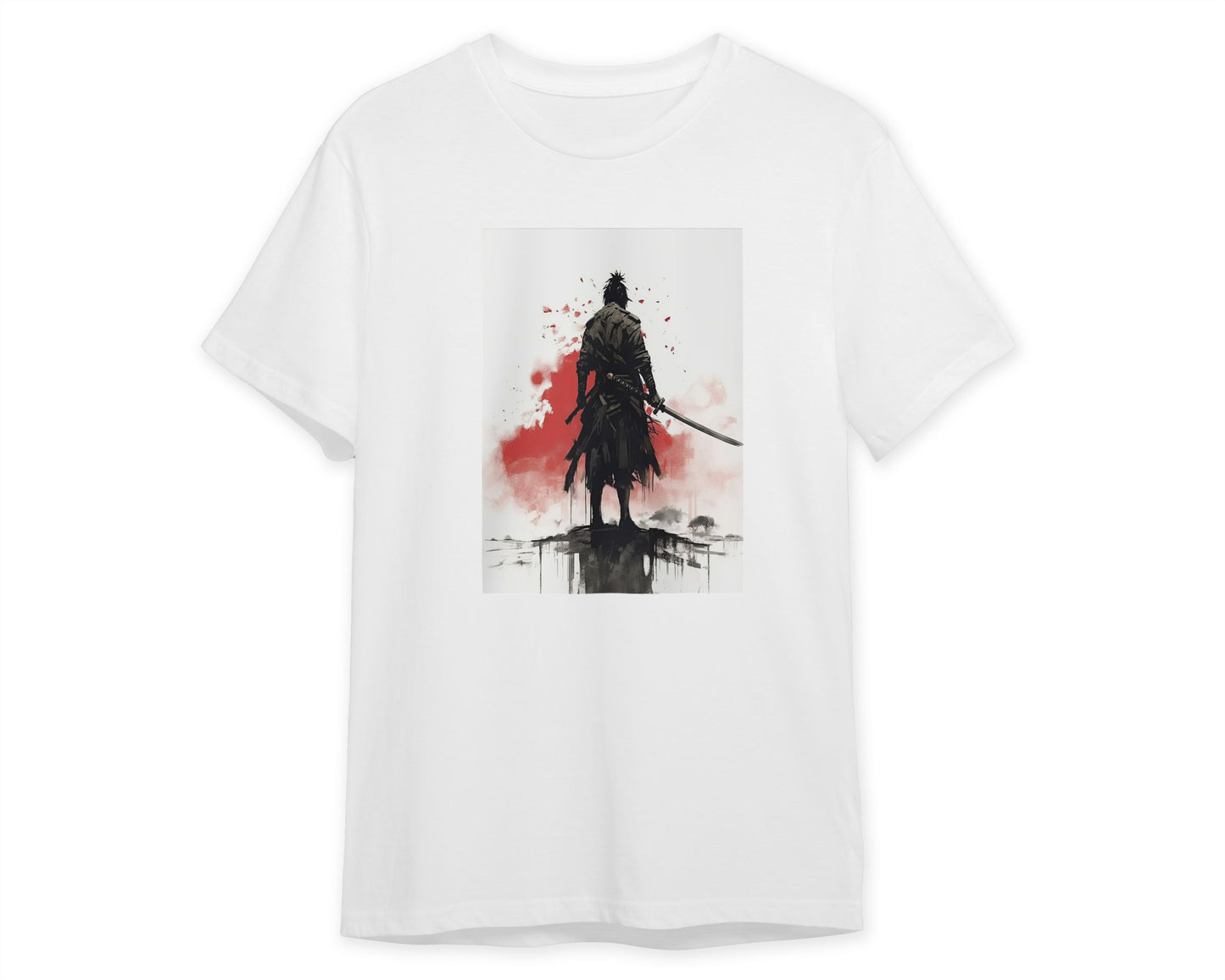 Samurai Ink Art White Red - @ZakeDjelevic