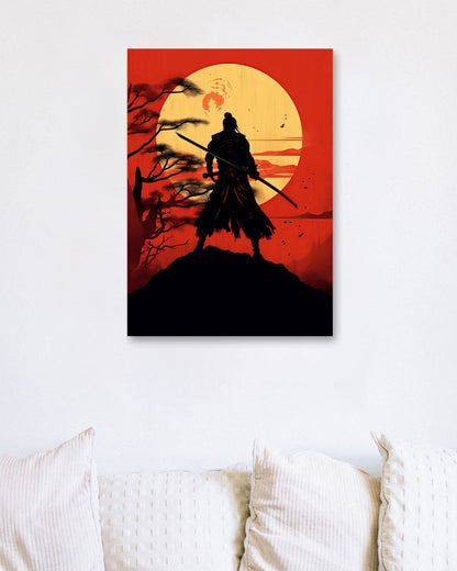 Samurai Moon Black Orange - @ZakeDjelevic