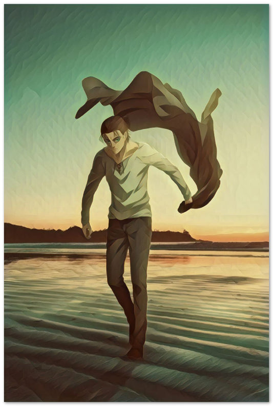 Eren Yeager on the Beach - @JongKlebesGallery