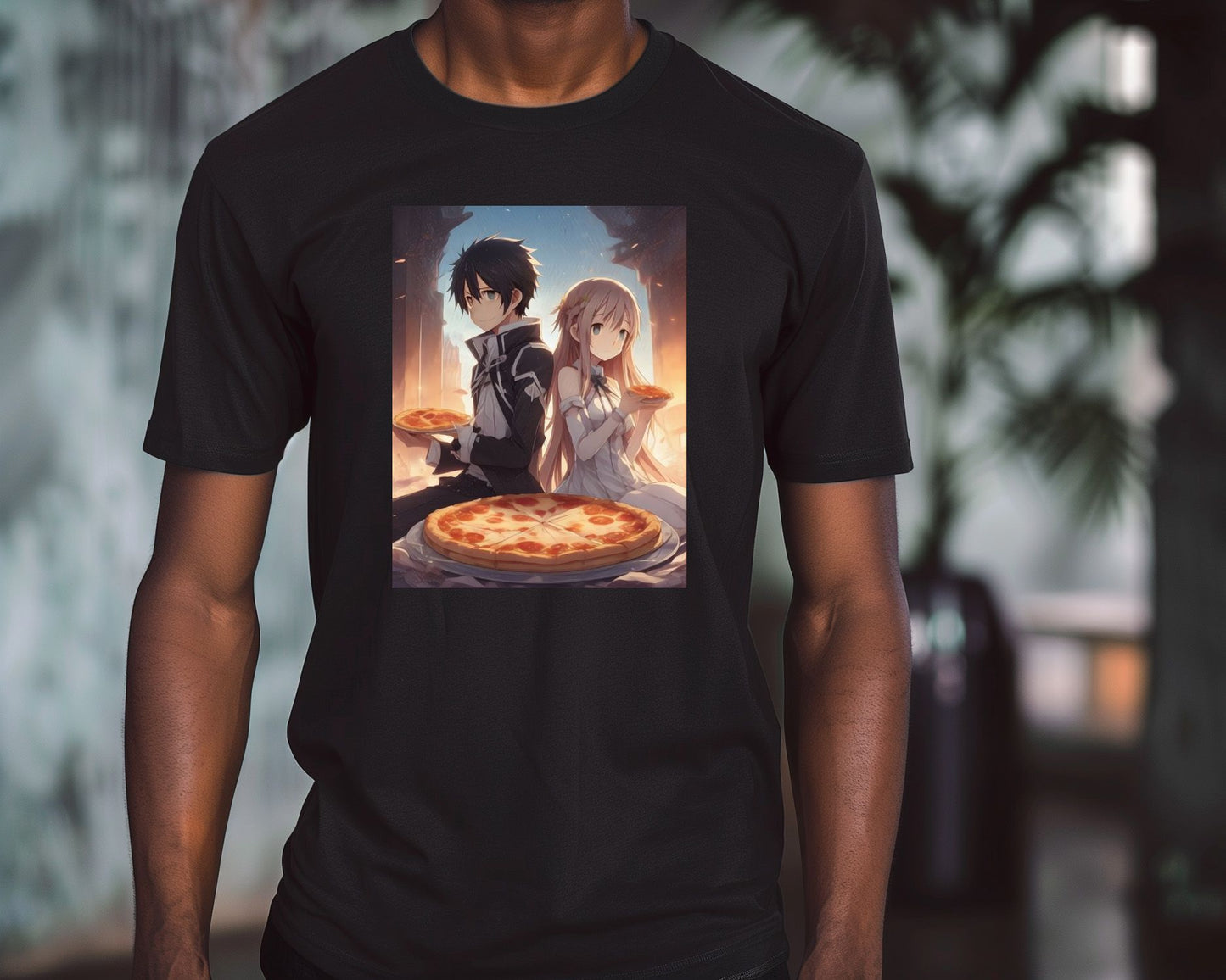 Kirito Asuna Eating Pizza - @JongKlebesGallery