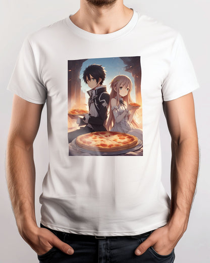 Kirito Asuna Eating Pizza - @JongKlebesGallery