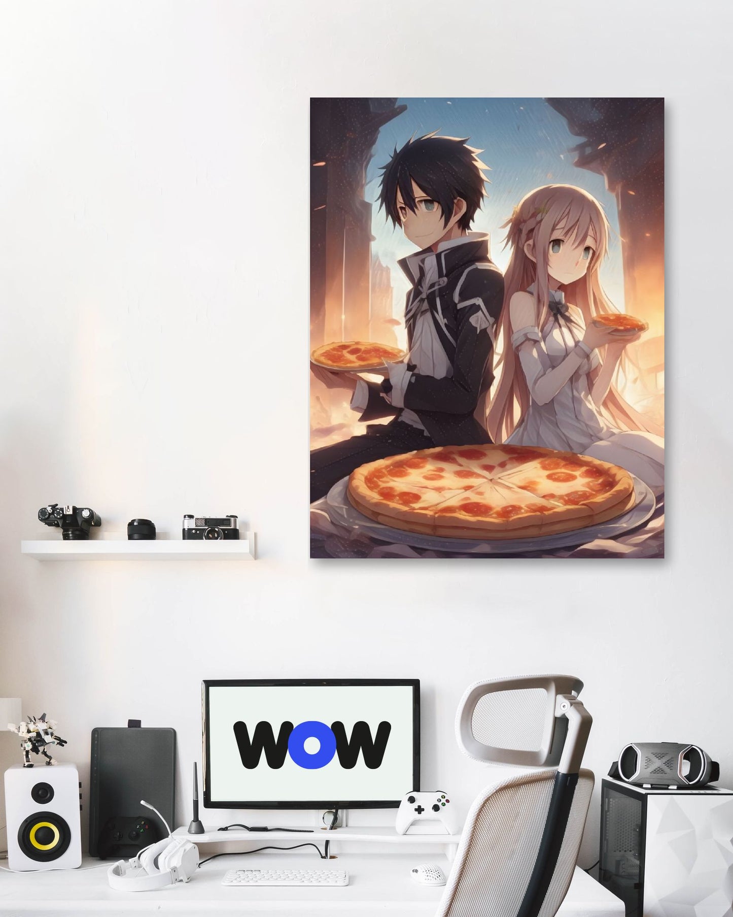 Kirito Asuna Eating Pizza - @JongKlebesGallery