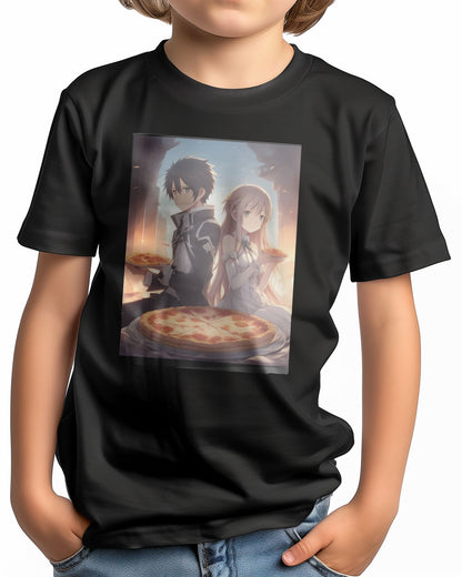 Kirito Asuna Eating Pizza - @JongKlebesGallery