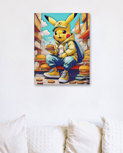 Pikachu & Burger - @JongKlebesGallery