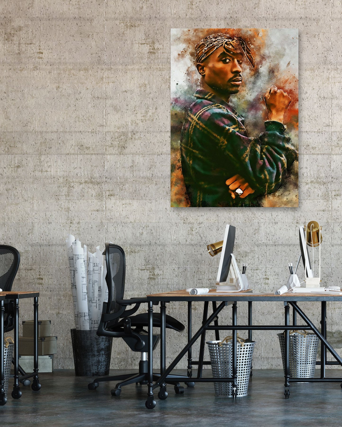 splatter by Tupac Shakur new art - @4147_design