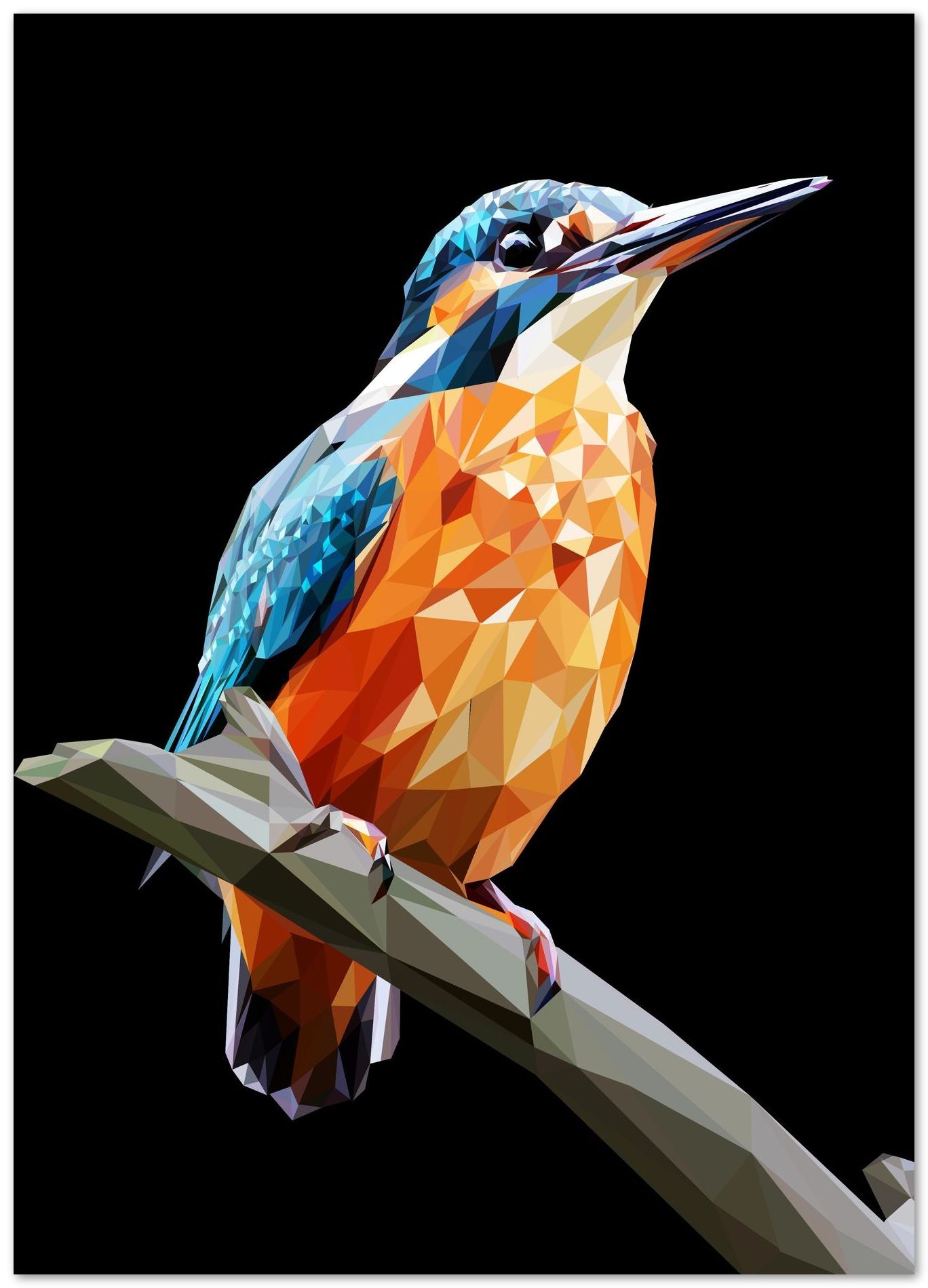 kingfisher bird - @Artnesia