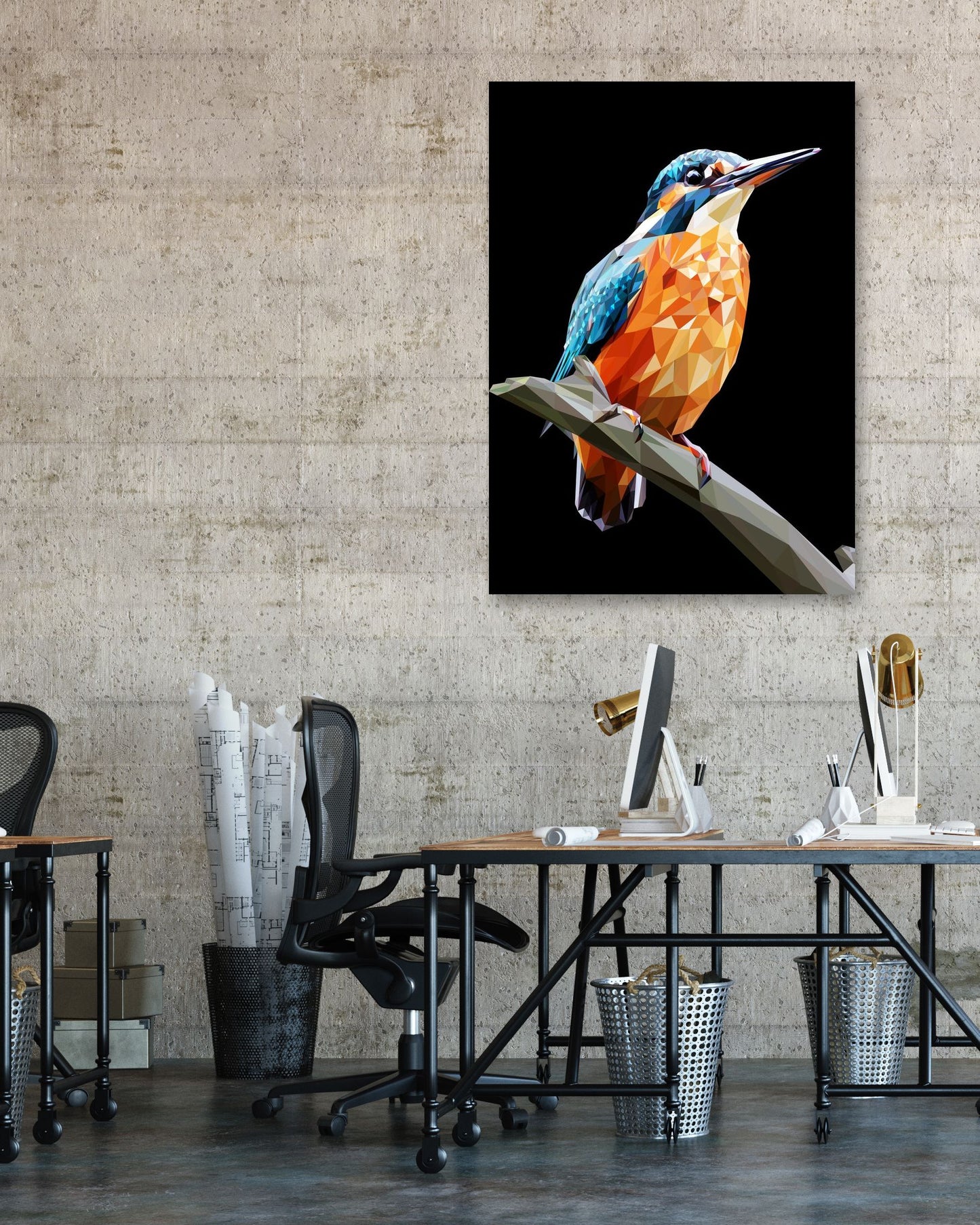 kingfisher bird - @Artnesia