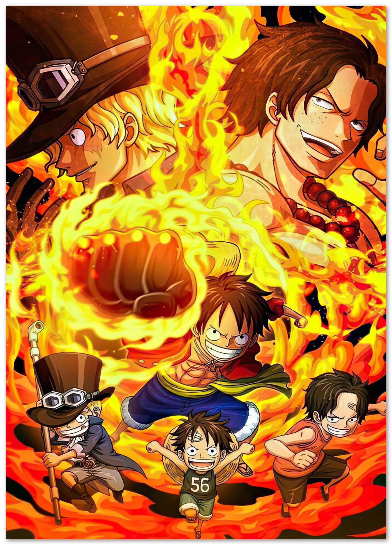 luffy, ace, and sabo - @kahitnazirra7