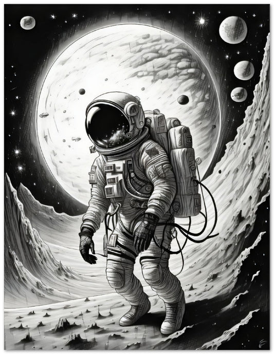 Astronaut in Space - @JongKlebesGallery