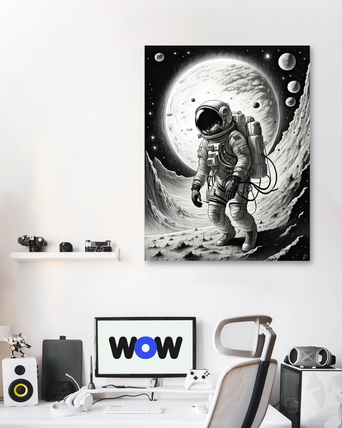 Astronaut in Space - @JongKlebesGallery