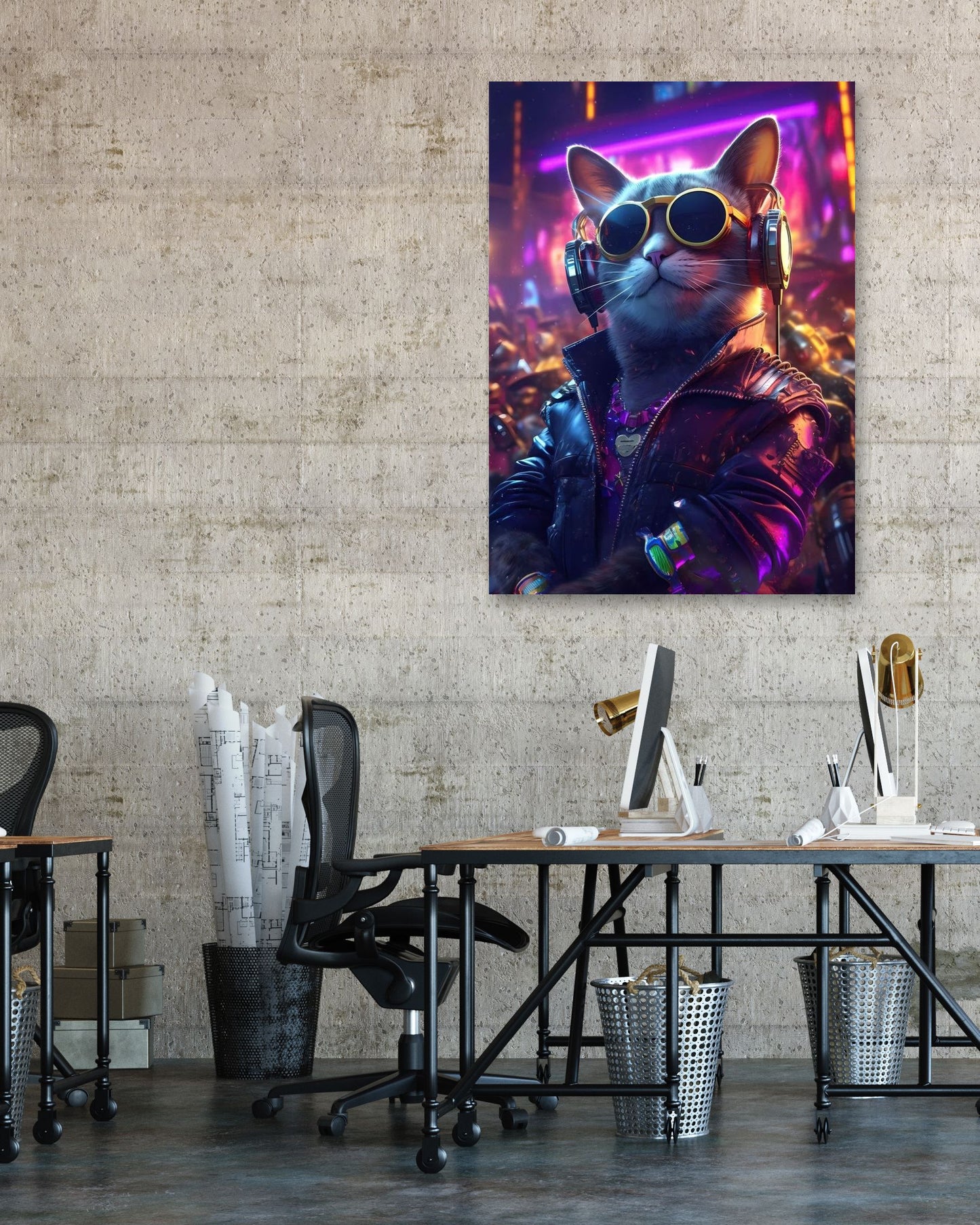 The Cyberpunk Cat Bouncer - @Sagitarius