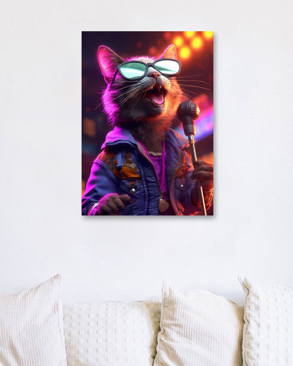 The Cyberpunk Cat Singer - @Sagitarius