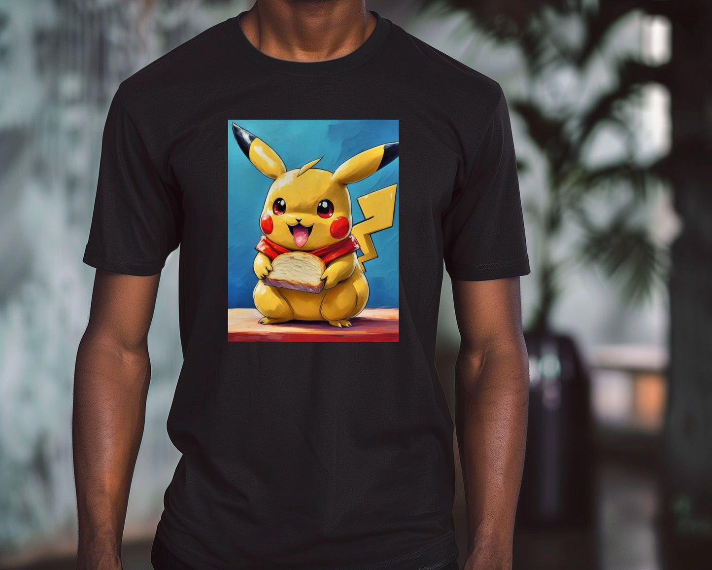 Pikachu eating sandwich - @JongKlebesGallery