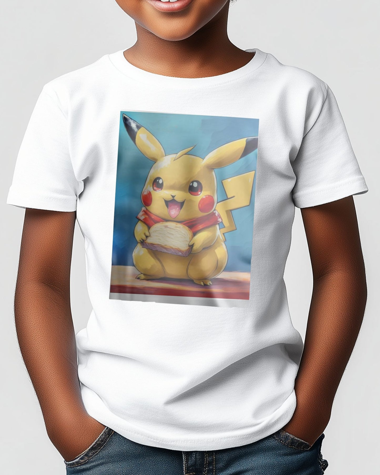 Pikachu eating sandwich - @JongKlebesGallery