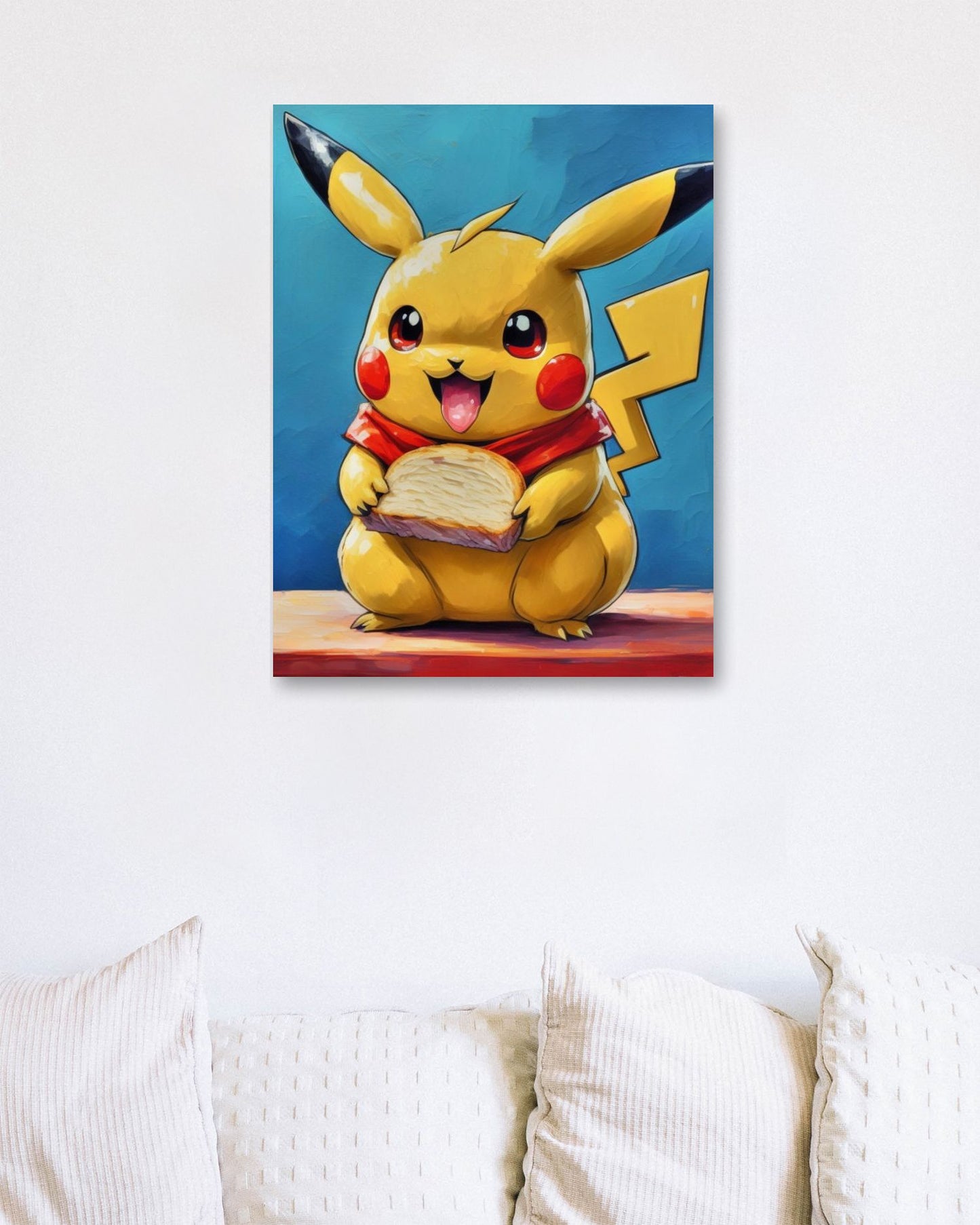 Pikachu eating sandwich - @JongKlebesGallery