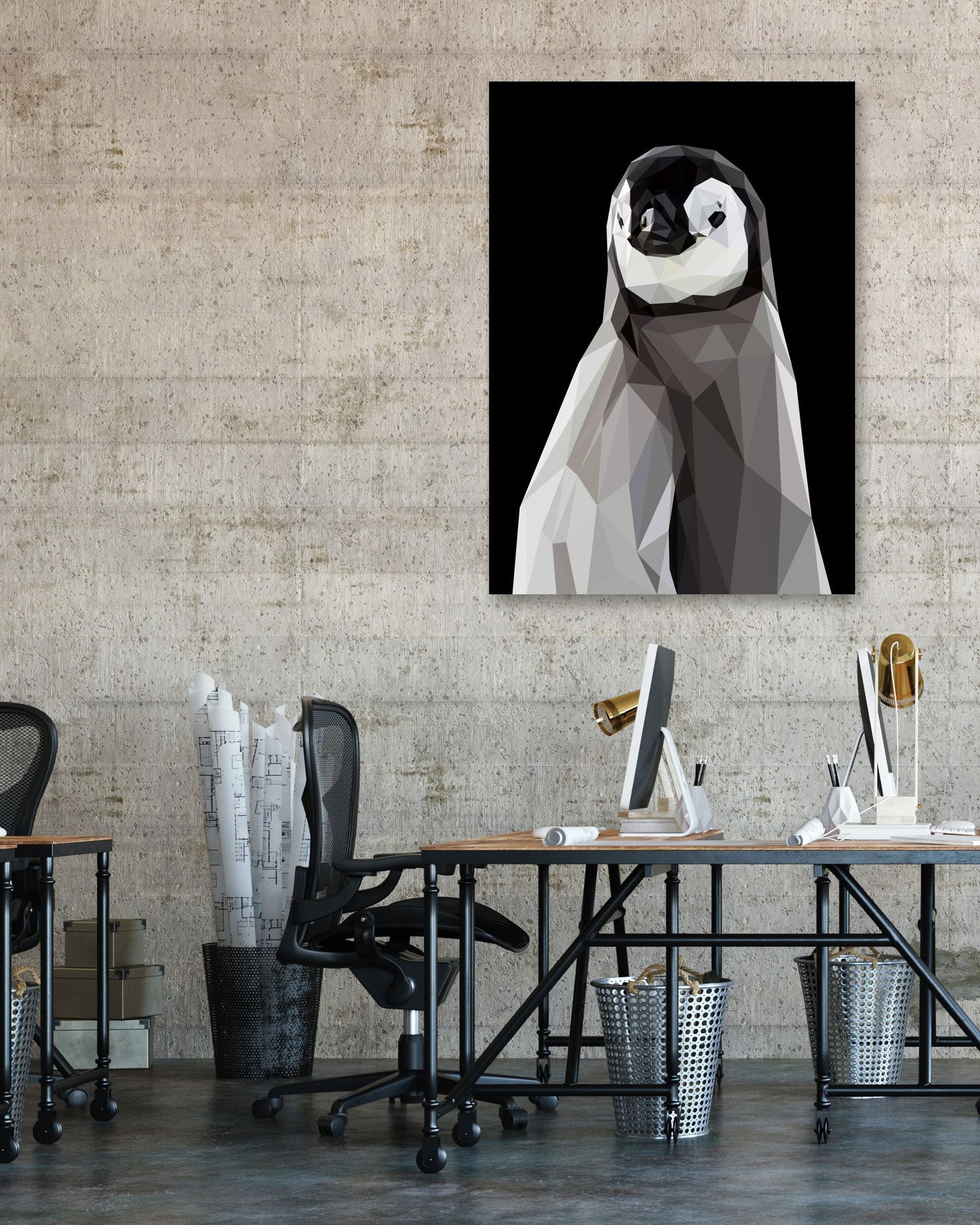 penguin nursry animals poster - @Artnesia