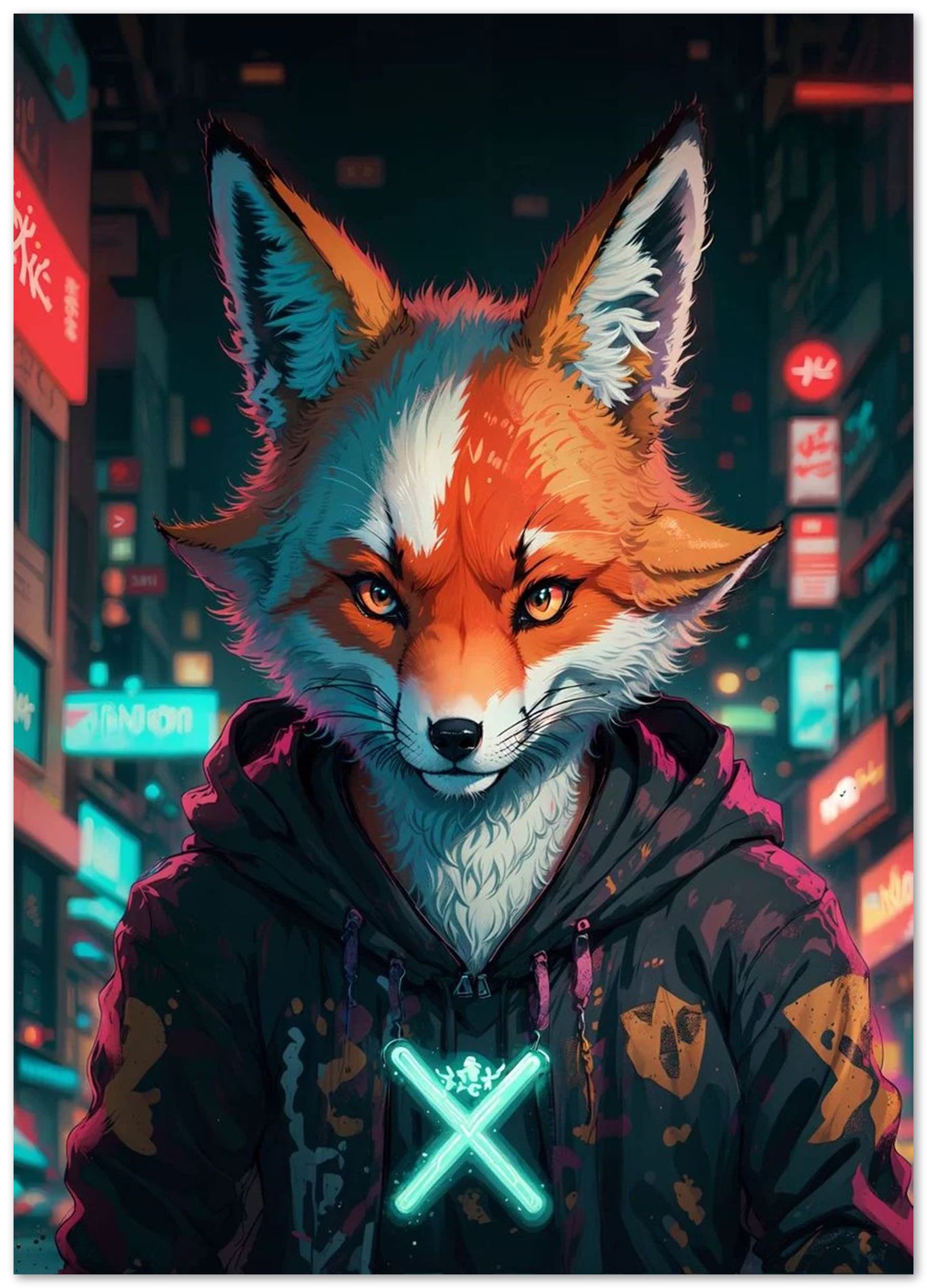 Cyberpunk Fox - @Sagitarius