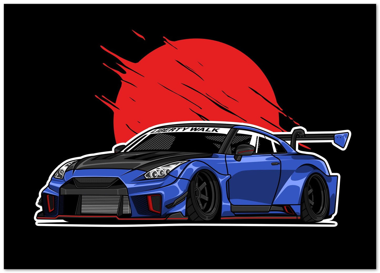 Nissan GT-R R35 Blue - @bulldsgn