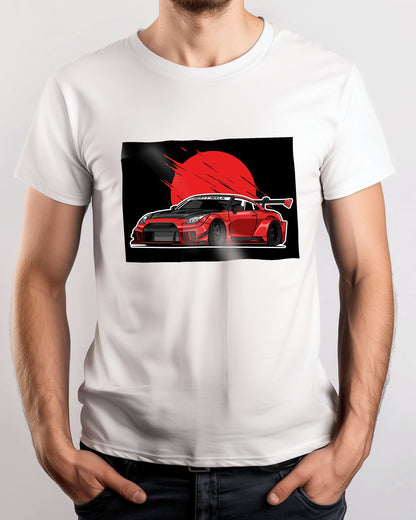 Nissan GT-R R35 Red Black Background - @bulldsgn