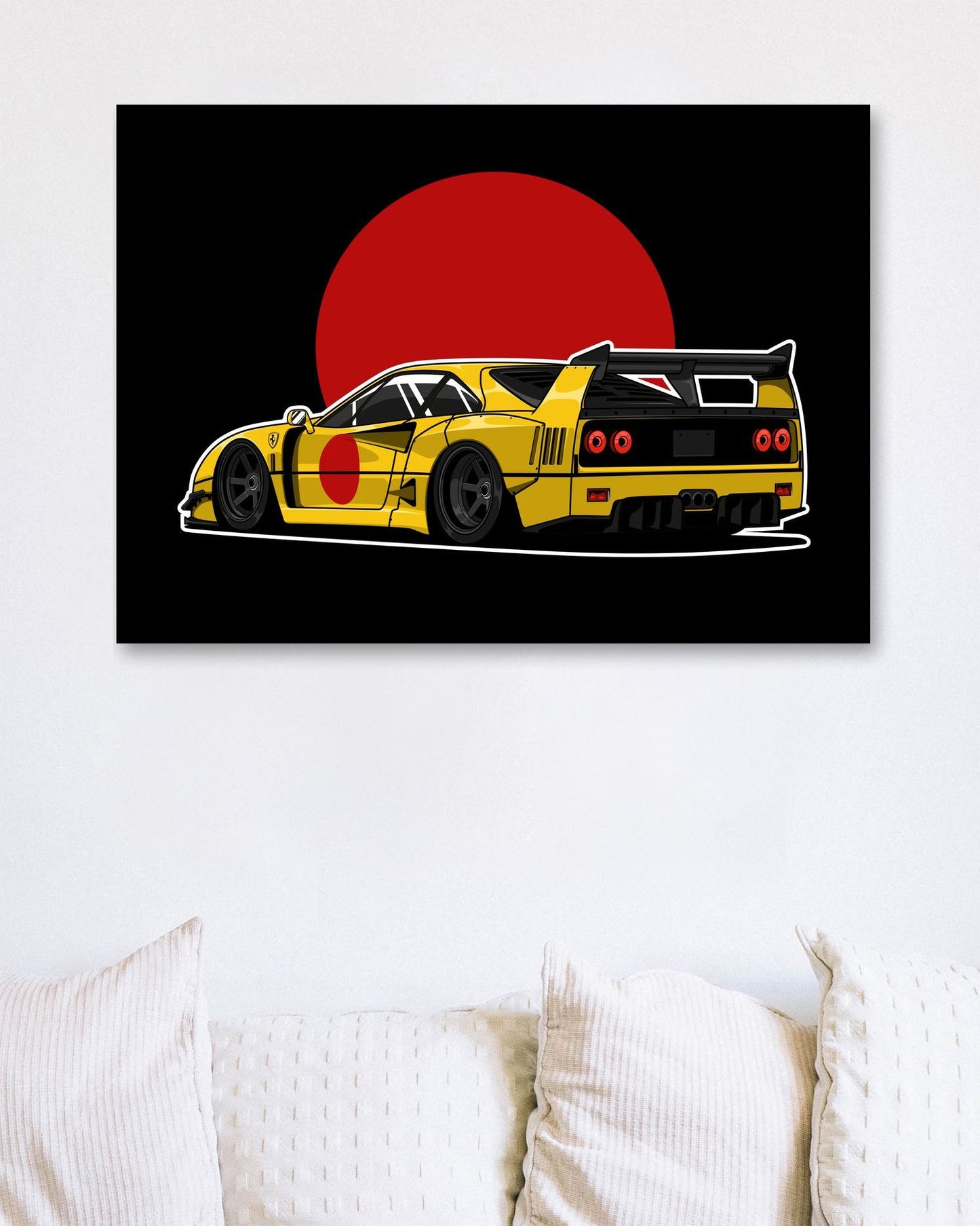 Ferrari F40 LBWK Yellow - @bulldsgn