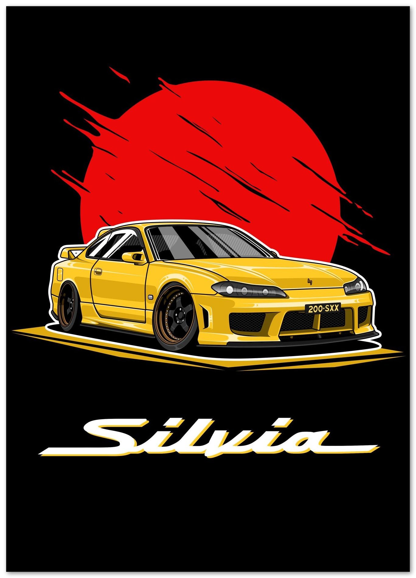 Nissan Sylvia S-15 Yellow - @bulldsgn