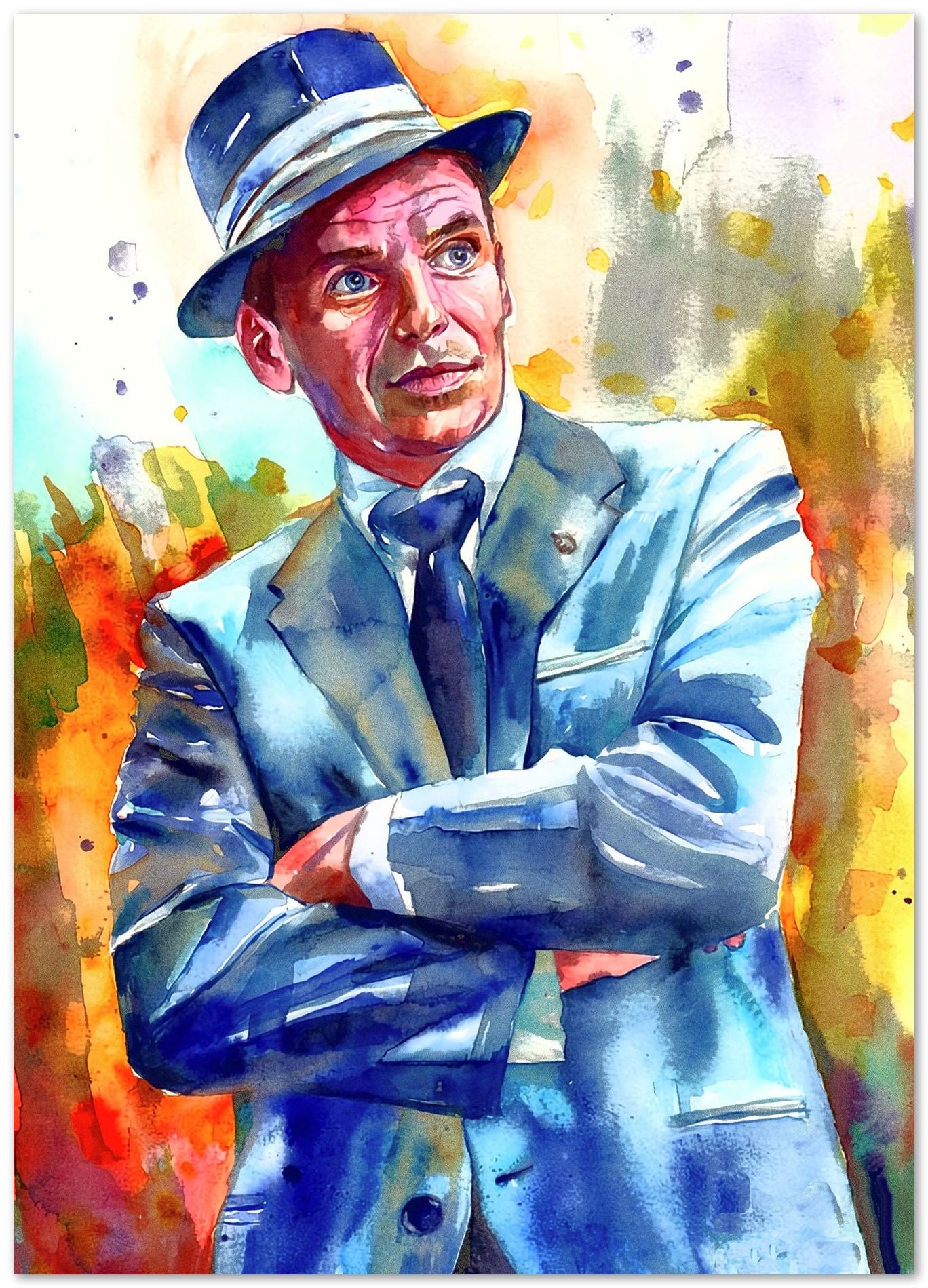 Frank Sinatra young painting - @AROMABOLD