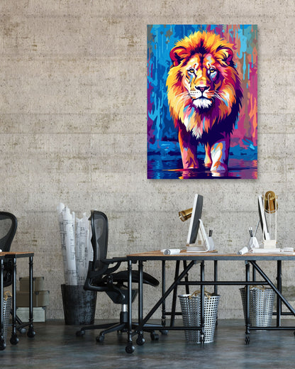 Animal Lion Pop Art 1 - @GreyArt