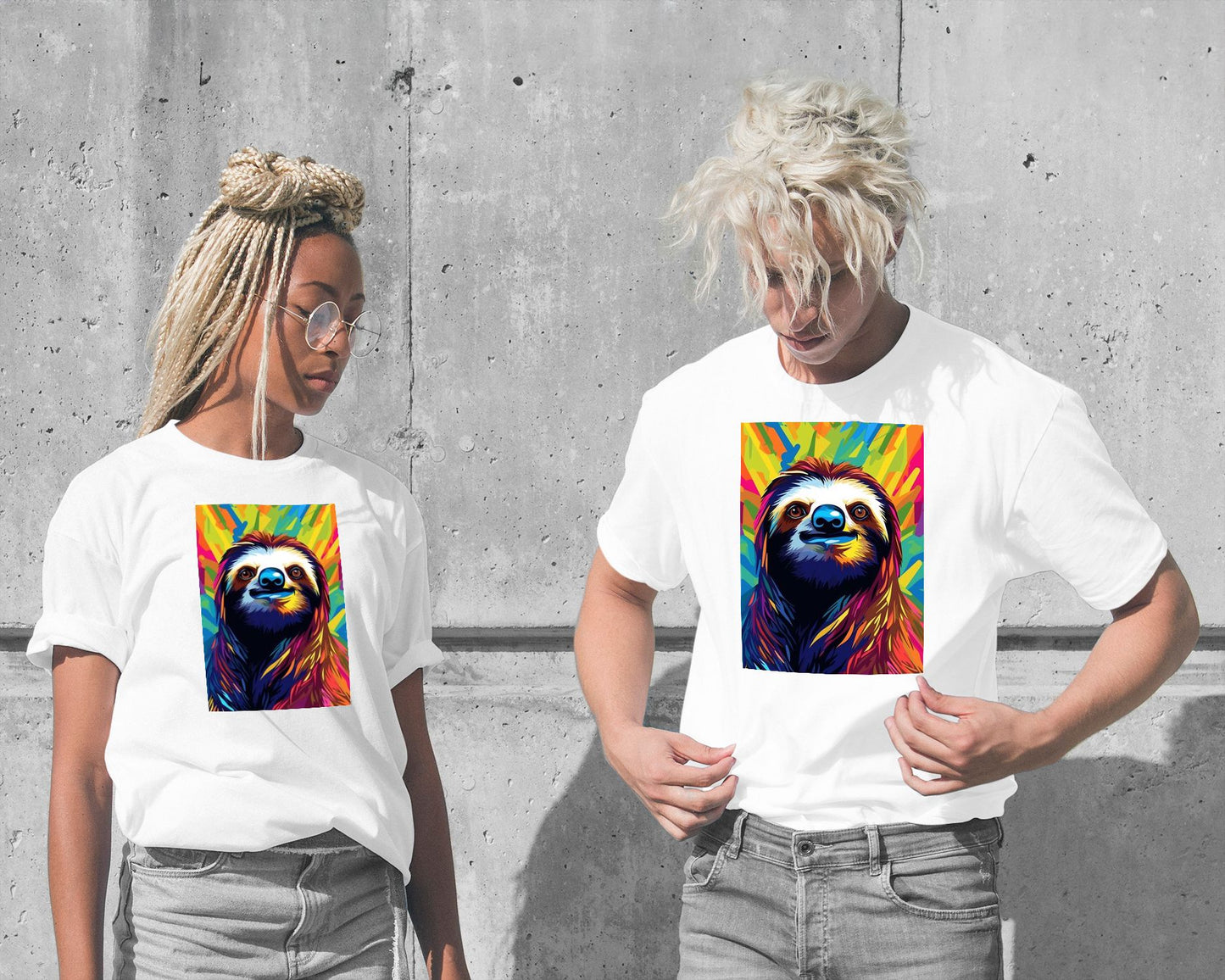 Animal Sloth Pop Art - @GreyArt