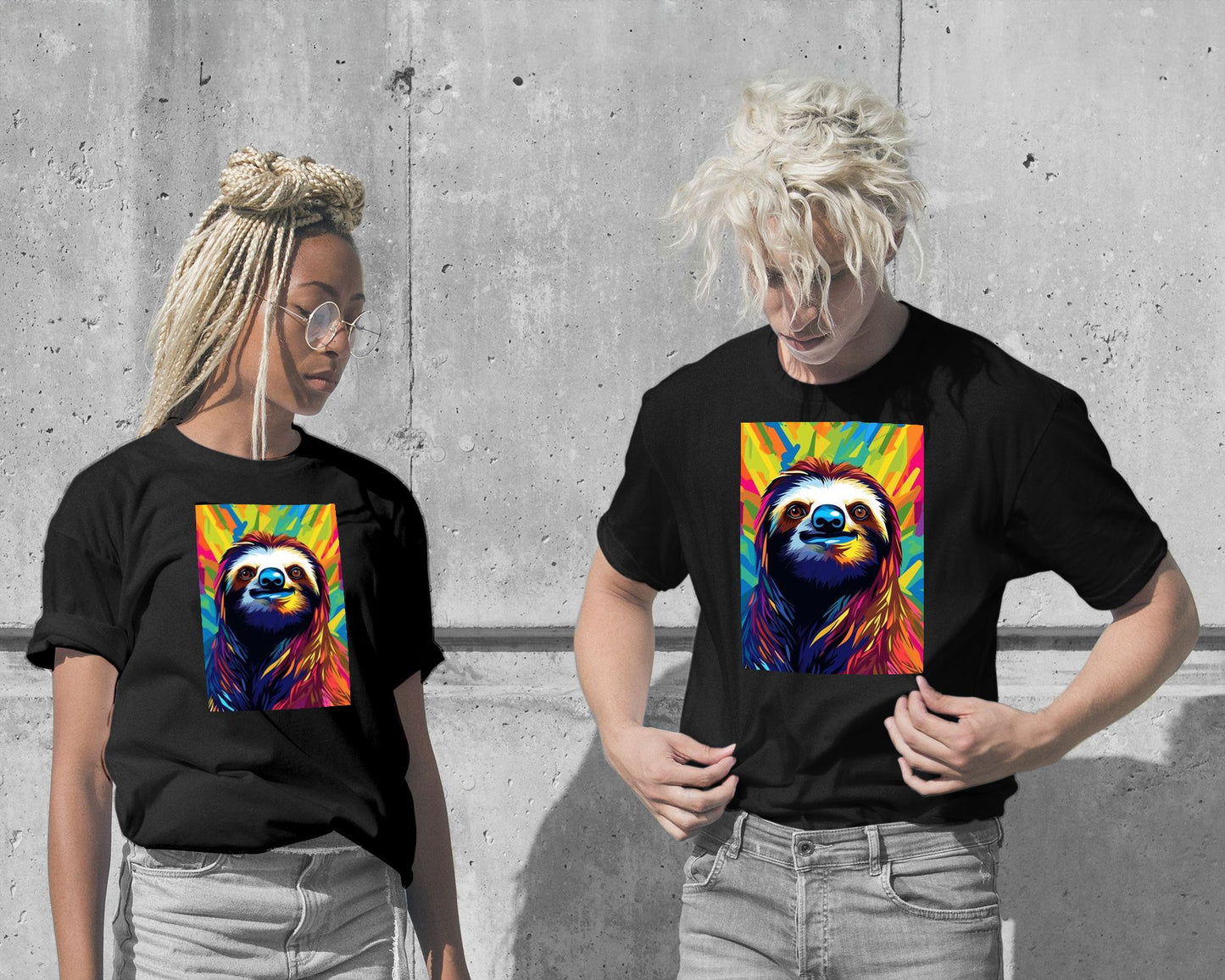 Animal Sloth Pop Art - @GreyArt