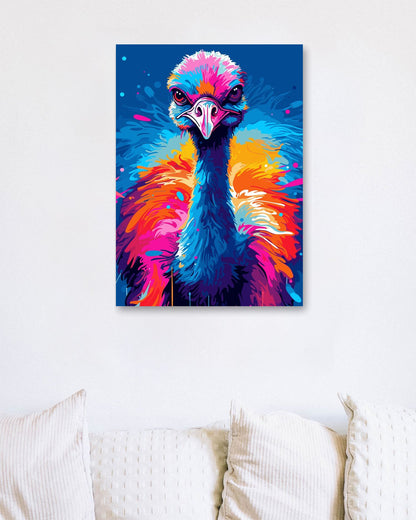 Animal Ostrich Pop Art - @GreyArt