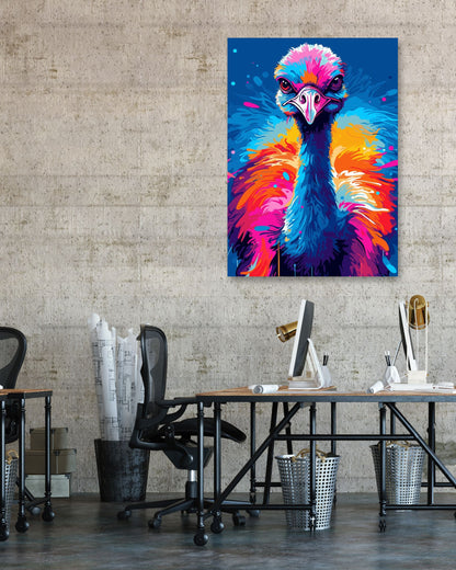 Animal Ostrich Pop Art - @GreyArt