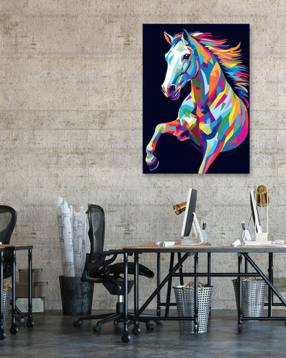 Horse Color Pop Art - @GreyArt