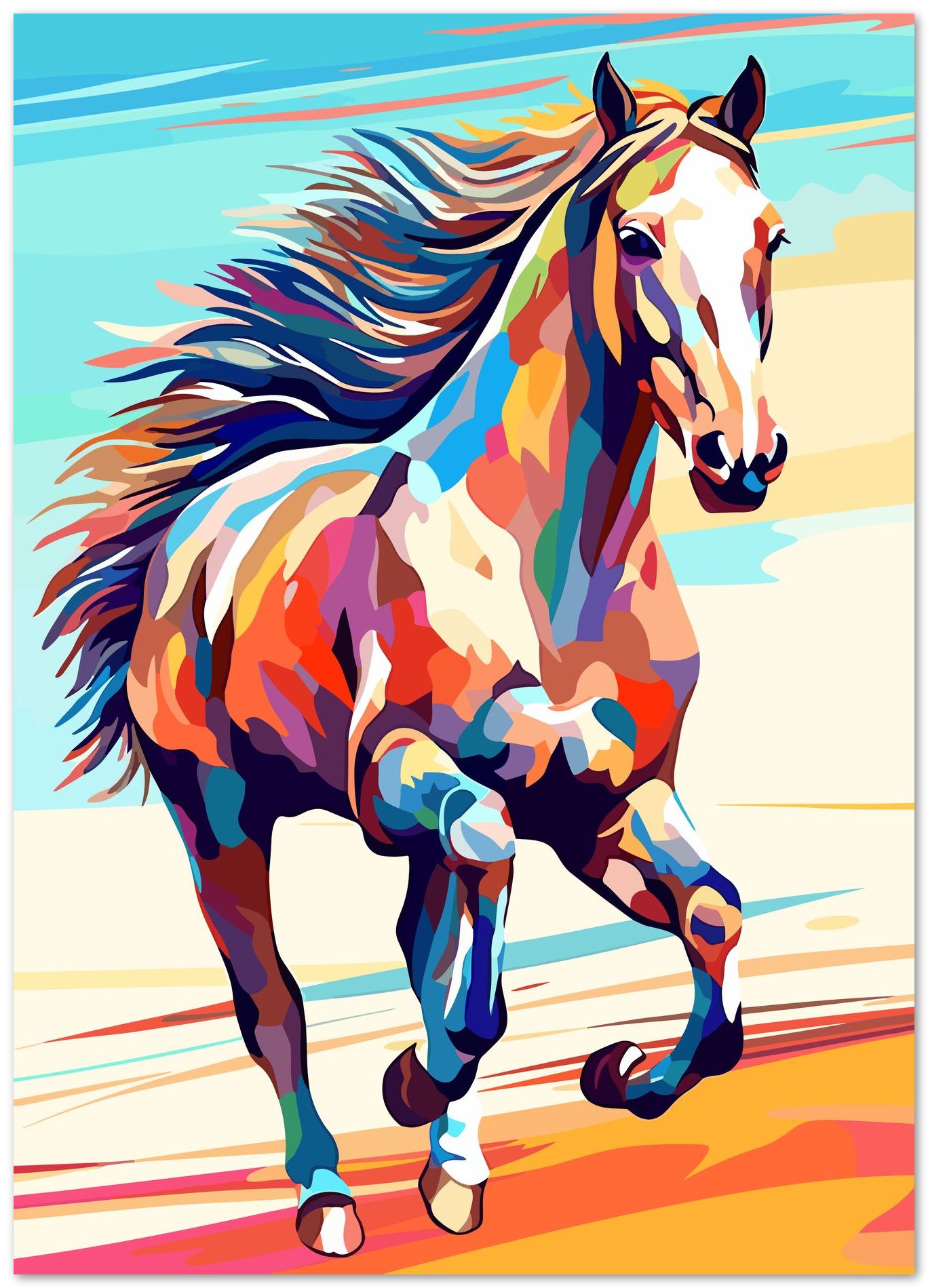 Horse WPAP Pop Art - @GreyArt