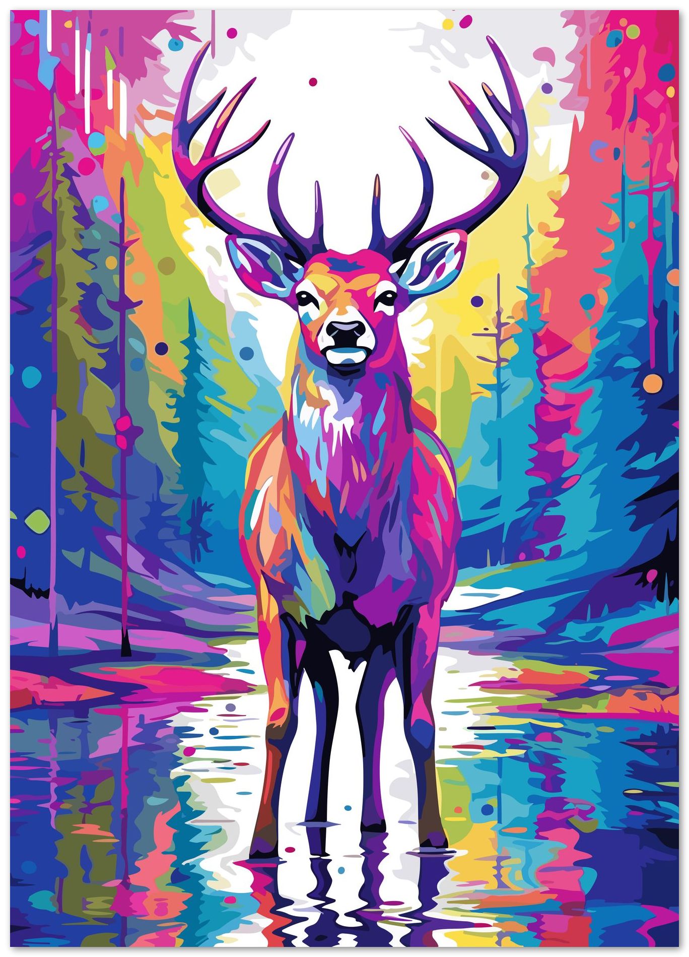 Deer WPAP Pop Art - @GreyArt