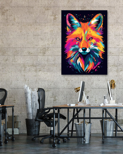 Animal Fox WPAP Pop Art - @GreyArt