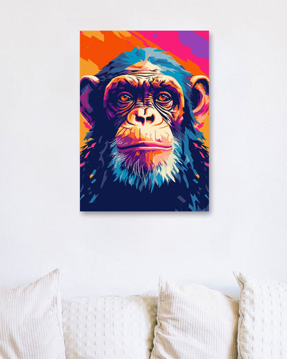 Monkey animal Pop Art - @GreyArt