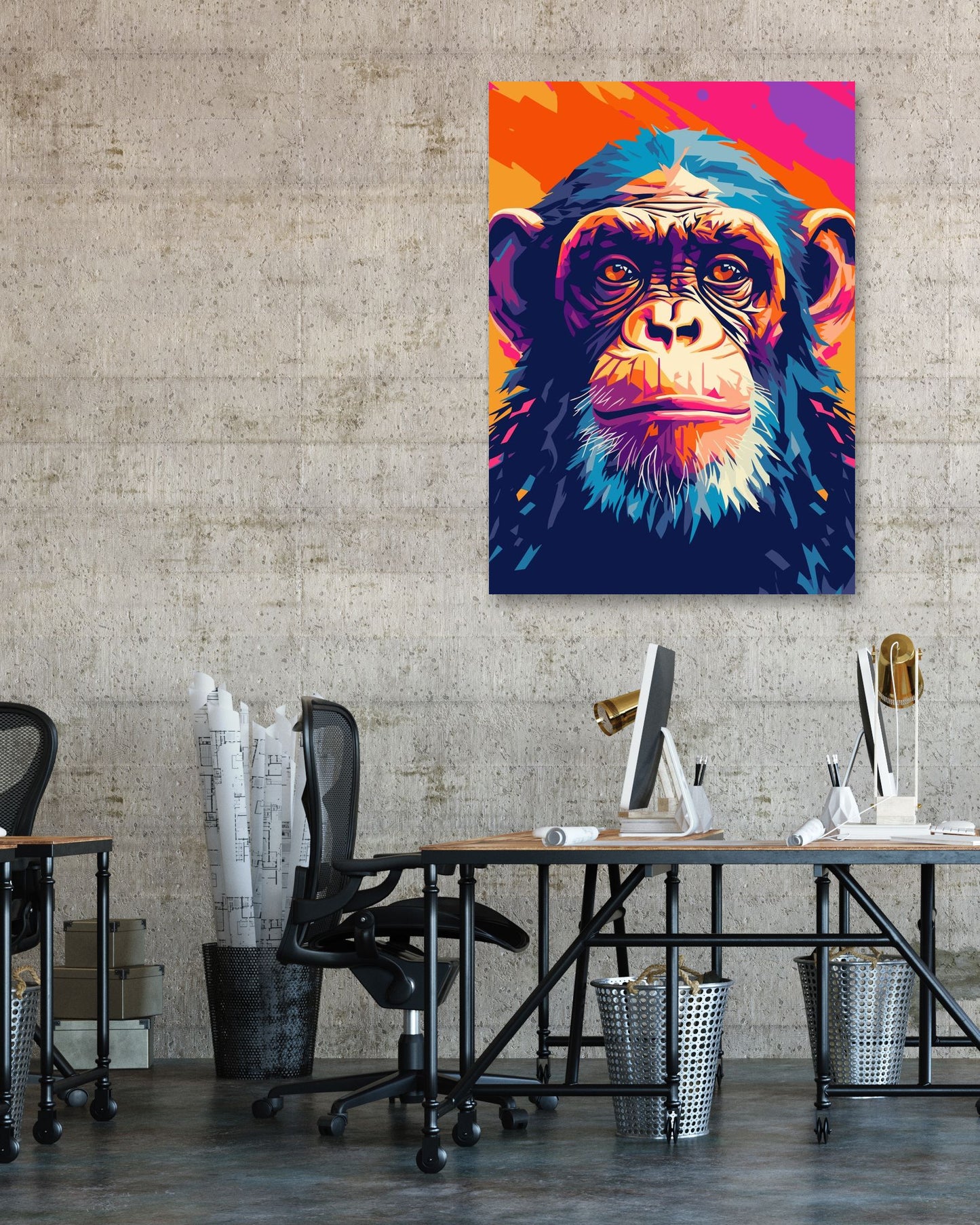 Monkey animal Pop Art - @GreyArt