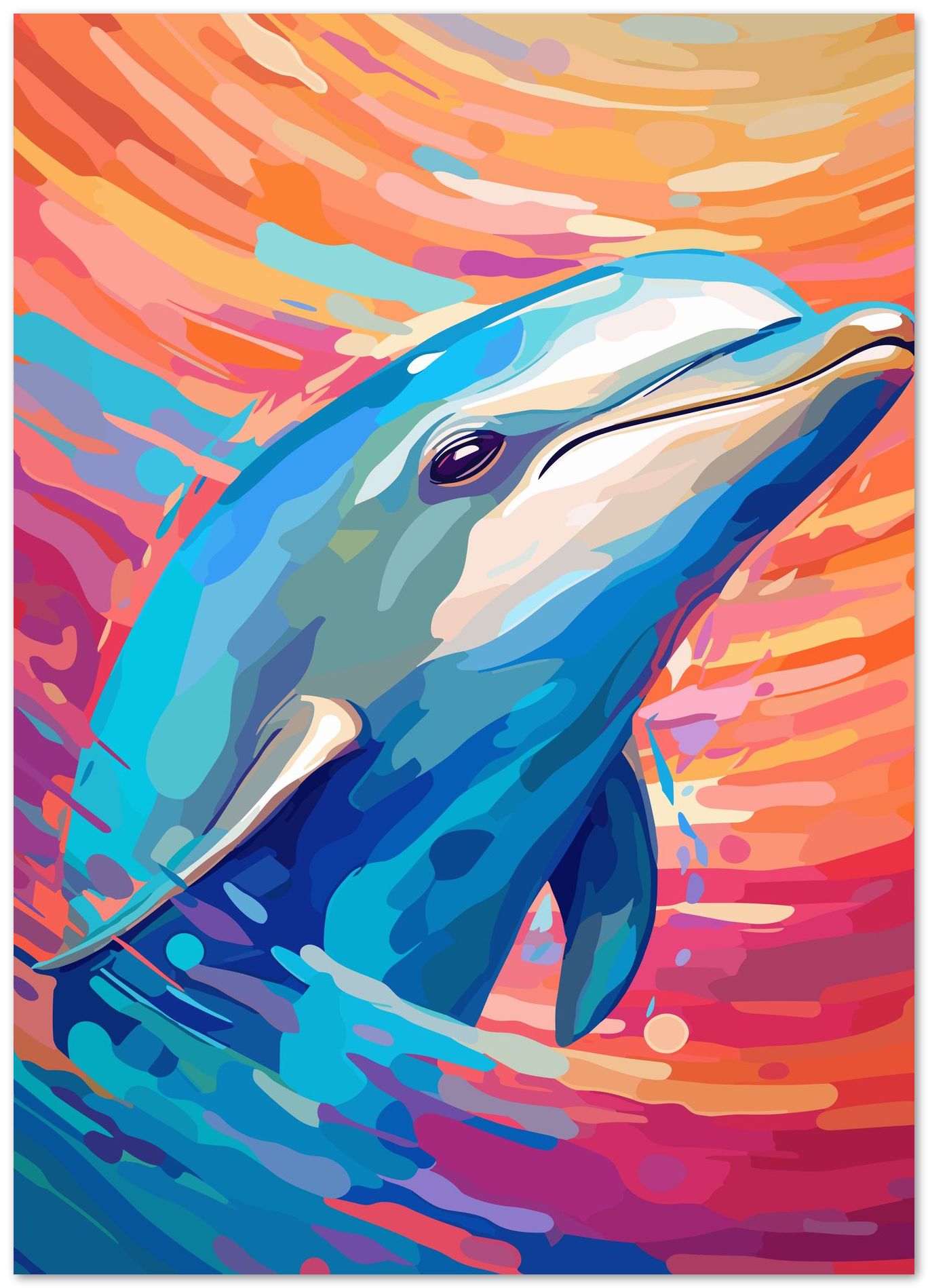 Dolphin Pop Art - @GreyArt