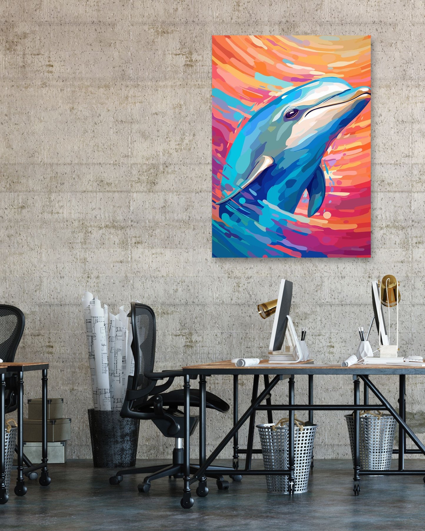 Dolphin Pop Art - @GreyArt