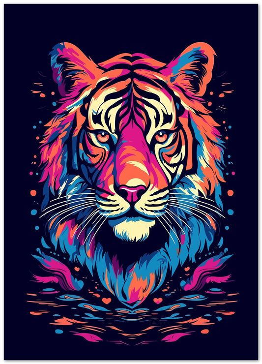 Tiger Pop Art Illustration - @GreyArt