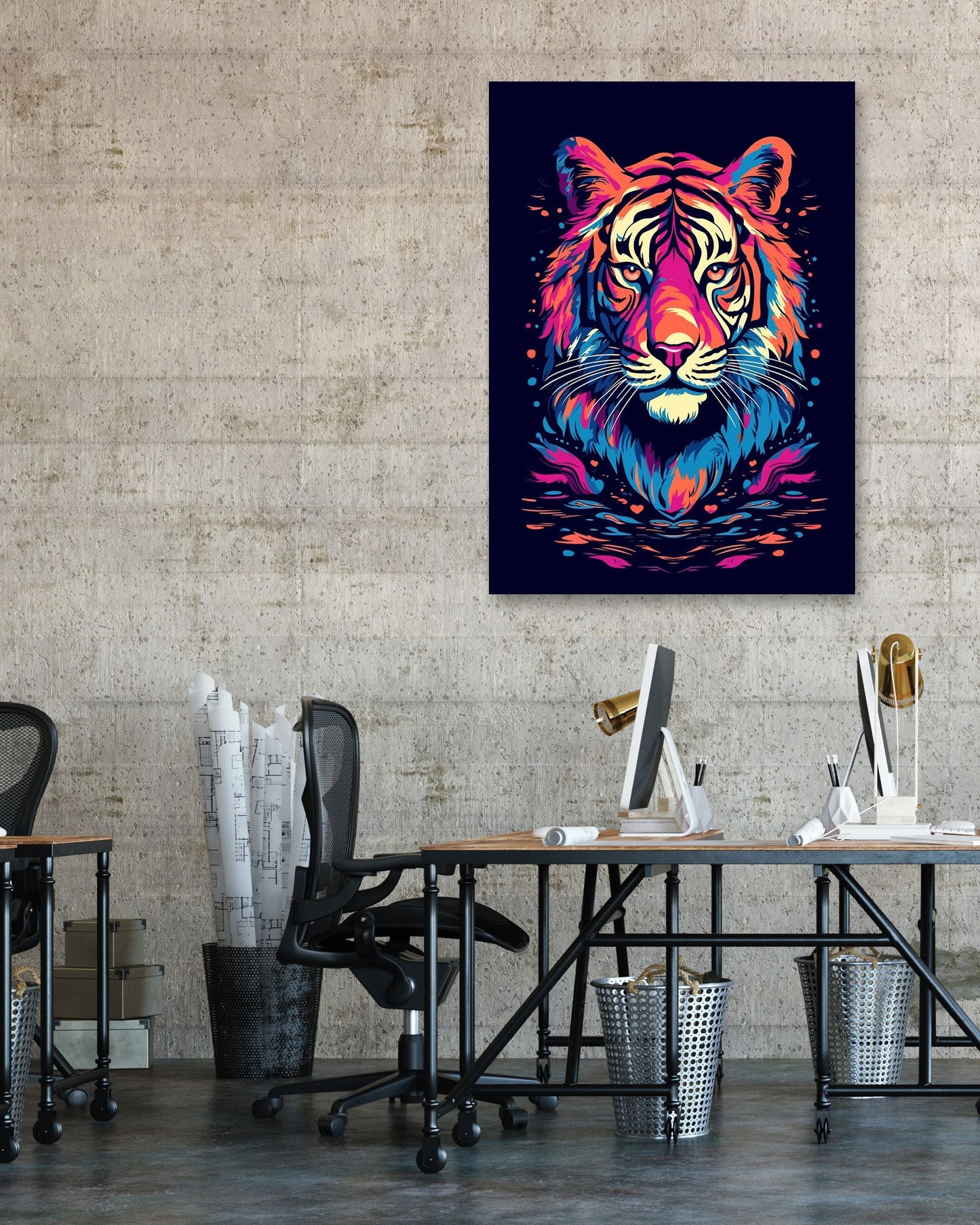 Tiger Pop Art Illustration - @GreyArt