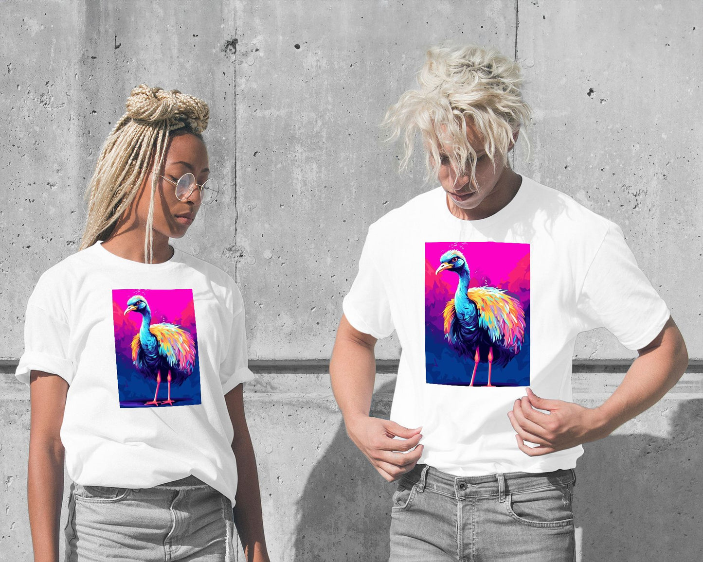 Ostrich Animal WPAP - @GreyArt