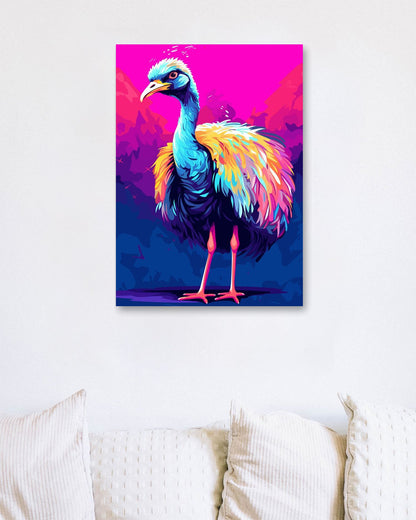 Ostrich Animal WPAP - @GreyArt