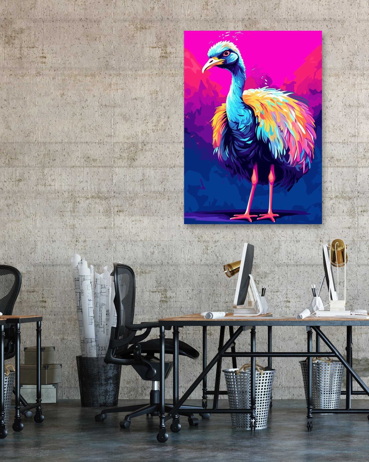 Ostrich Animal WPAP - @GreyArt