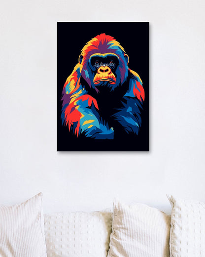 Monkey Gorilla WPAP - @GreyArt