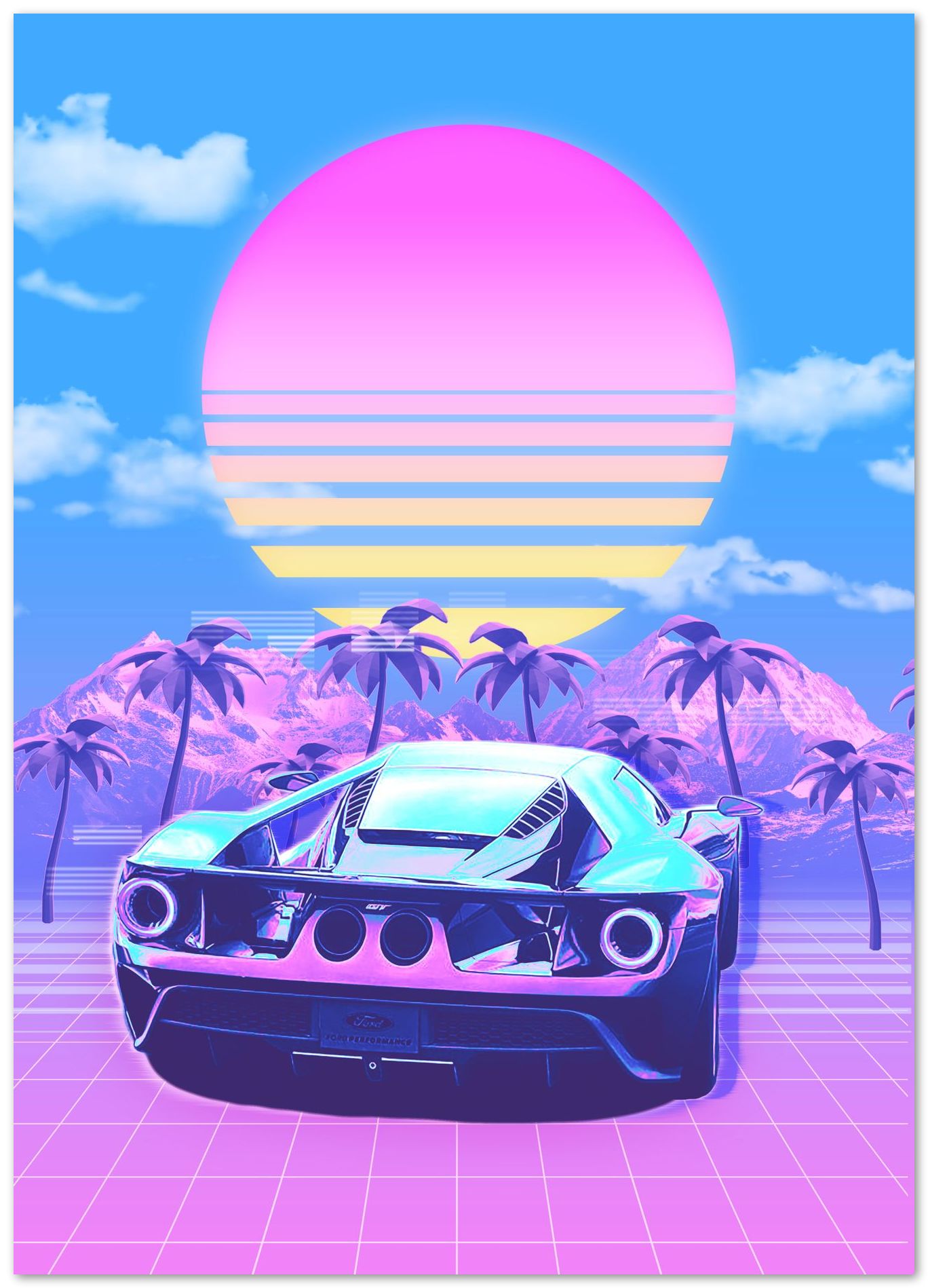 Ford GT Retro Poster - @Najib