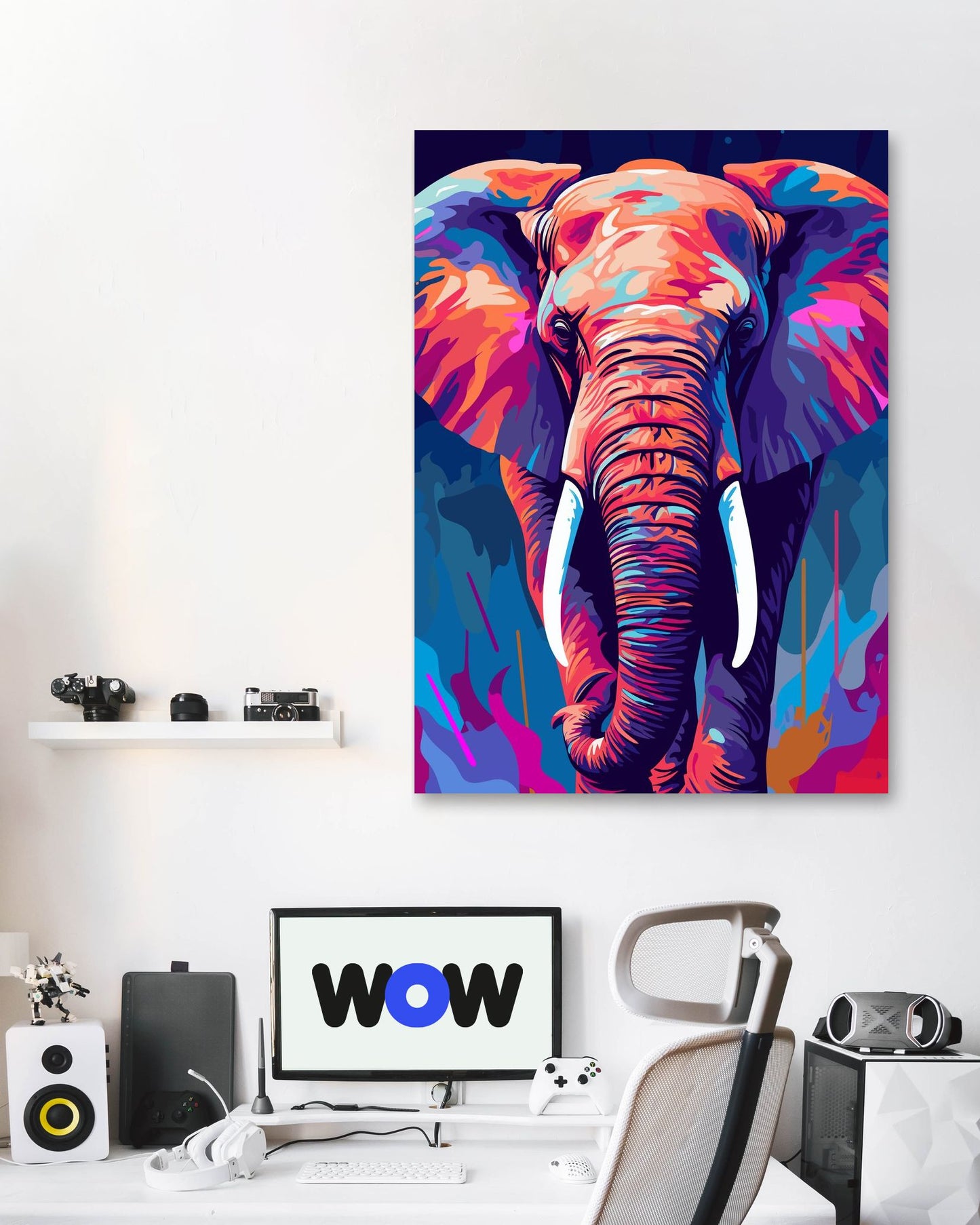 Elephant WPAP Pop Art - @GreyArt